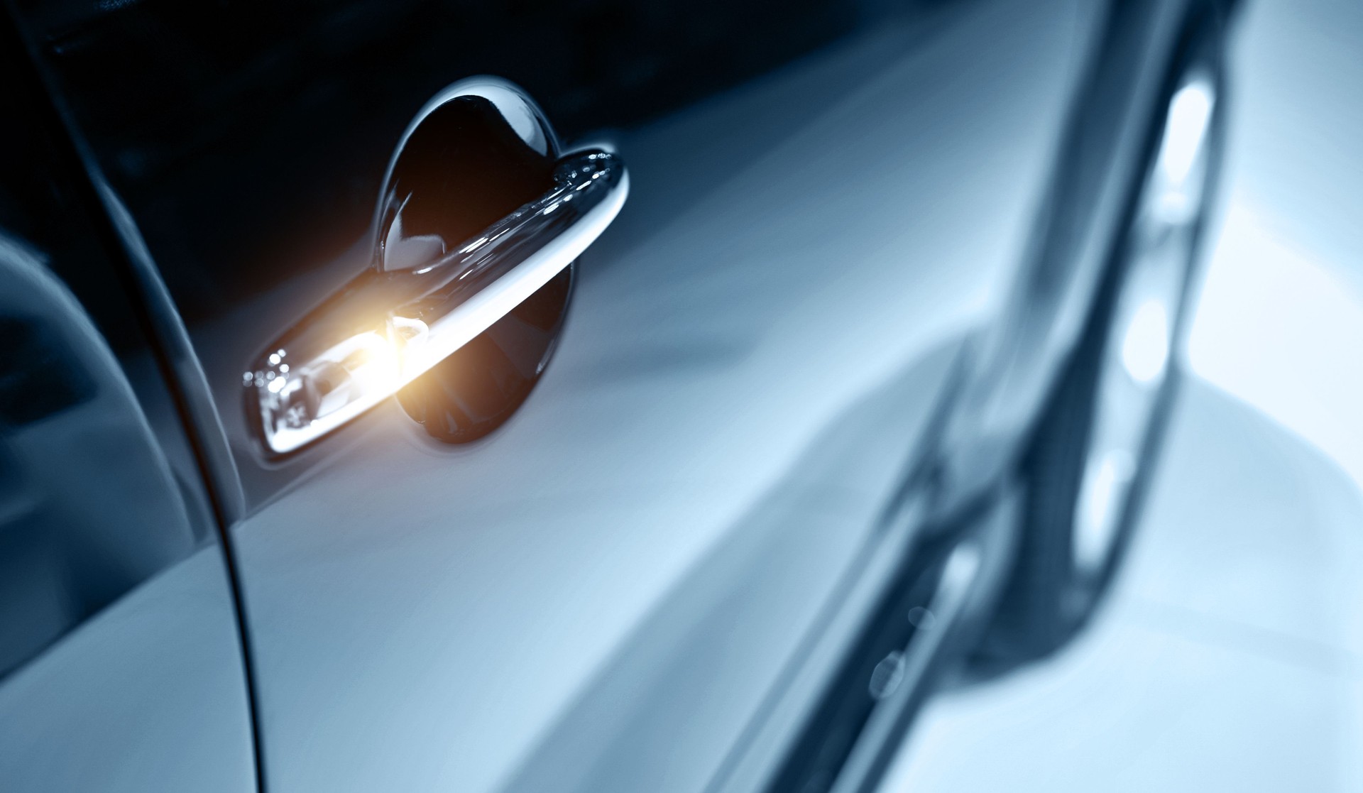 Detail of a luxury car door
